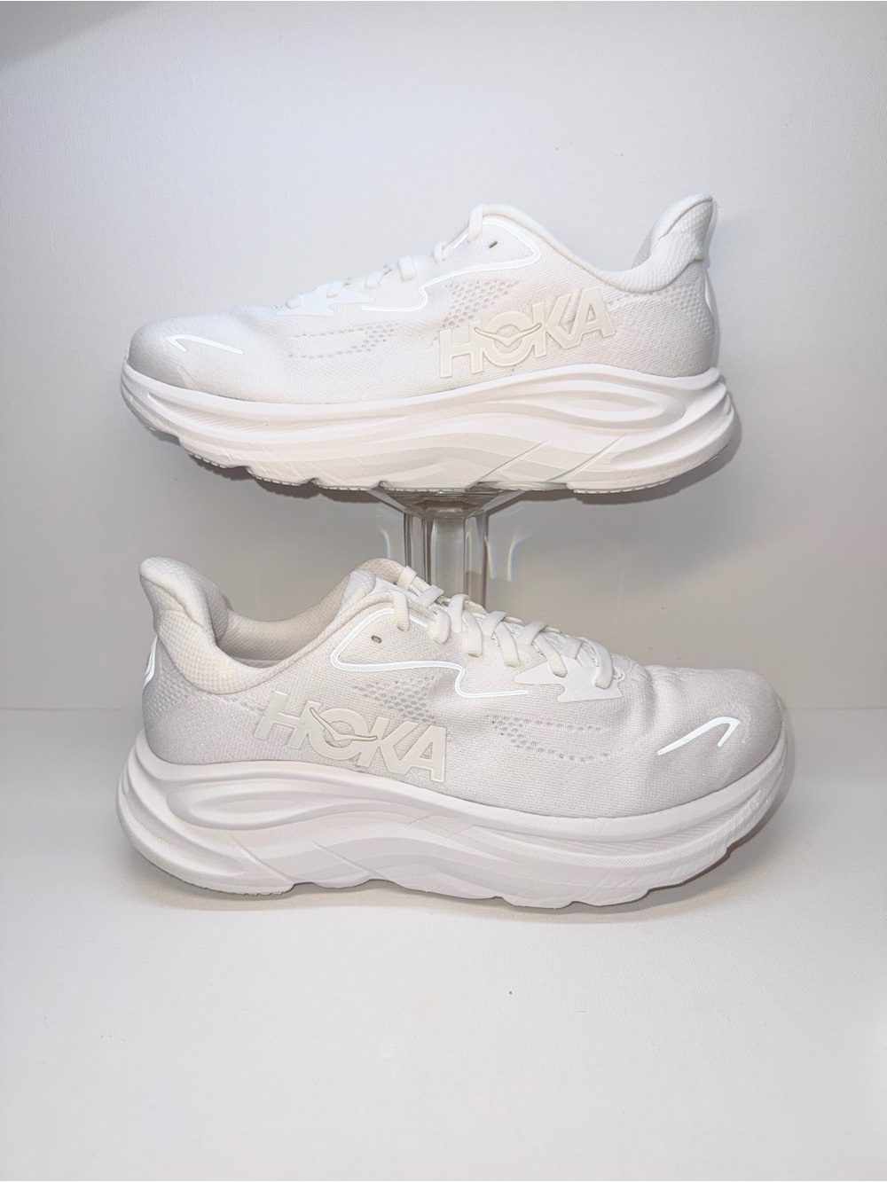 HOKA CLIFTON 10 WIDE WHITE